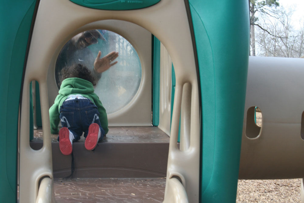 Playing at the park