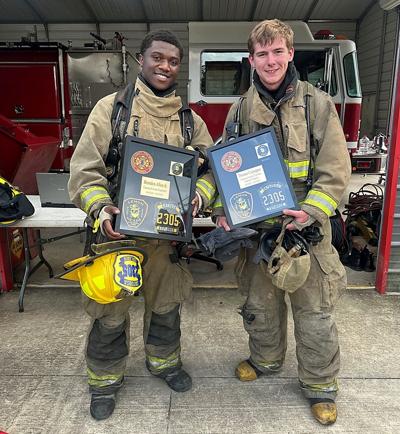 Brandon Allen and Thomas Culpepper, future firefighters