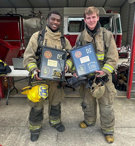 Brandon Allen and Thomas Culpepper, future firefighters