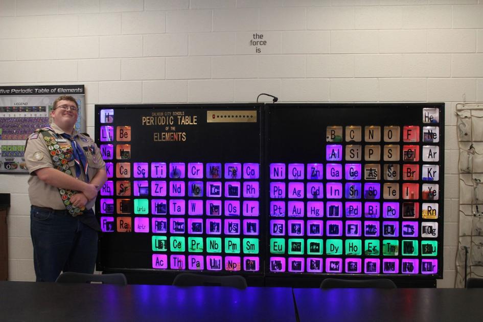 Eagle Scout Creates Giant Periodic Table For His School The Calhoun Times Northwestgeorgianews Com