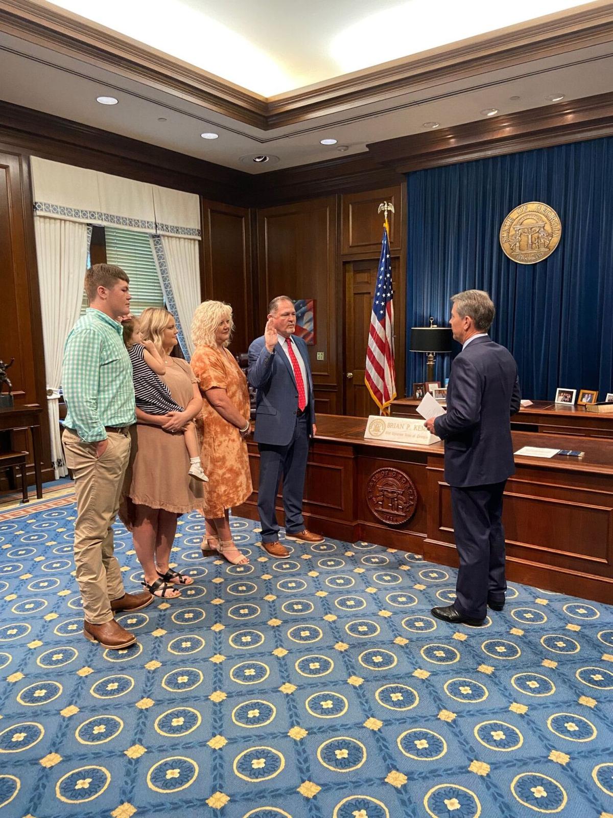 Floyd County Commissioner Scotty Hancock sworn into Georgia Criminal Justice Coordinating Council