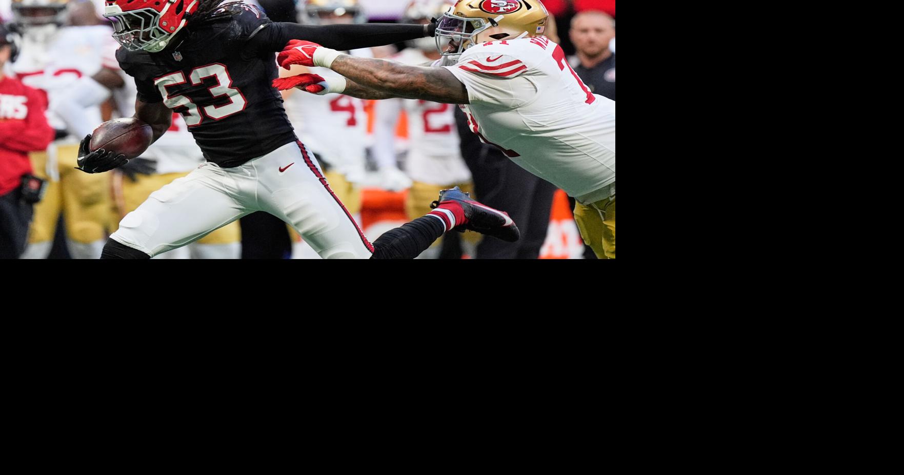 A week after scary injury, Falcons rookie leads win over 49ers | Sports ...
