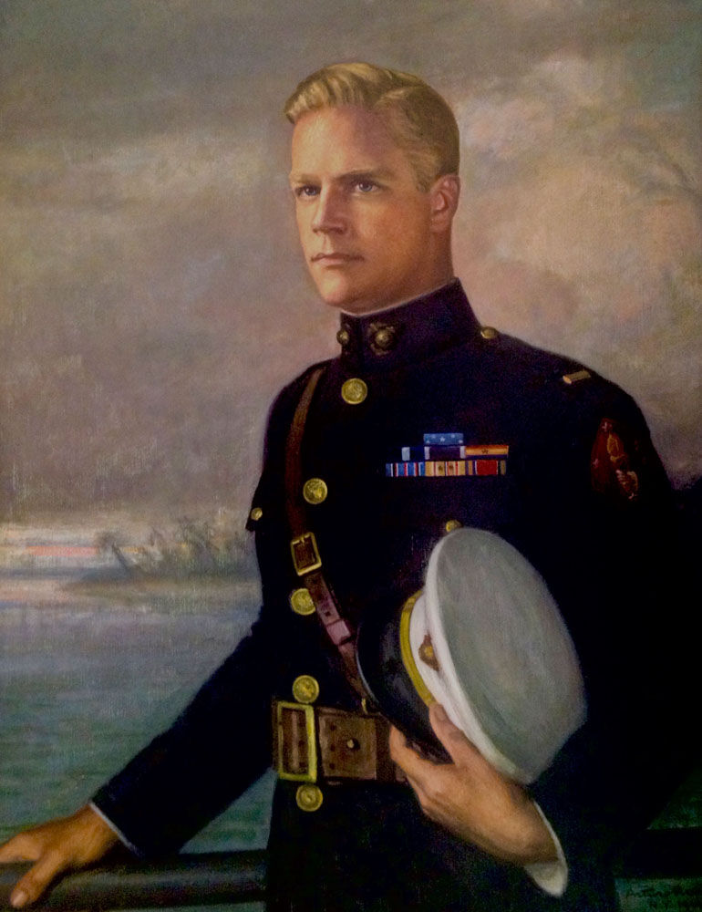 Marines hear story of bravery about Martha Berry's nephew who died at