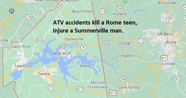 Rome teen dies, Summerville man injured in separate ATV accidents in Cherokee County, Ala.