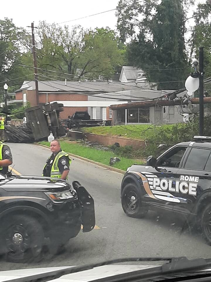 Dump truck wreck on South Broad blocks road Wednesday morning