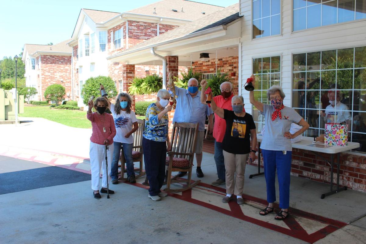 Rosie the Riveters celebrate 75th anniversary of the ending of World War II by ringing bells