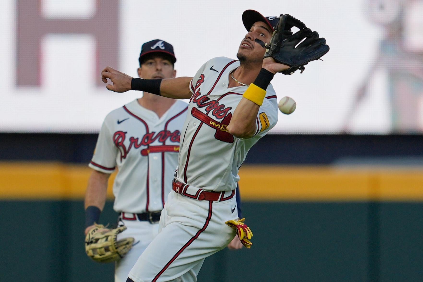 Ronald Acuña Jr. fights back tears after the Braves' Division Series ...
