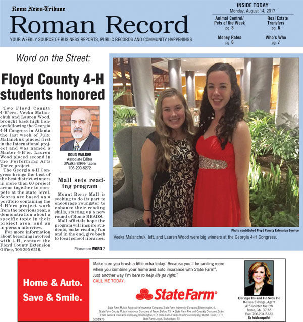 Roman Record for Aug. 14