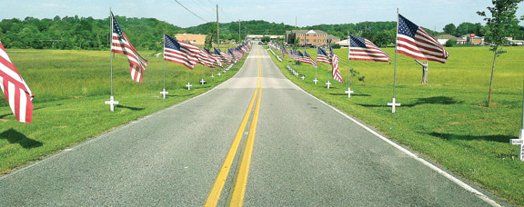 Guide Available To Locate Family Flag Among Ringgold Memorial Flags Catwalkchatt Northwestgeorgianews Com