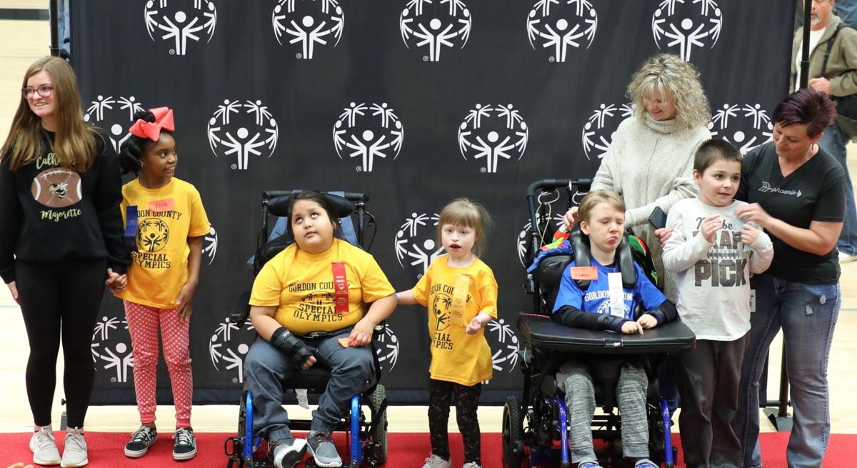 Athletes Take To The Court During Special Olympics Basketball