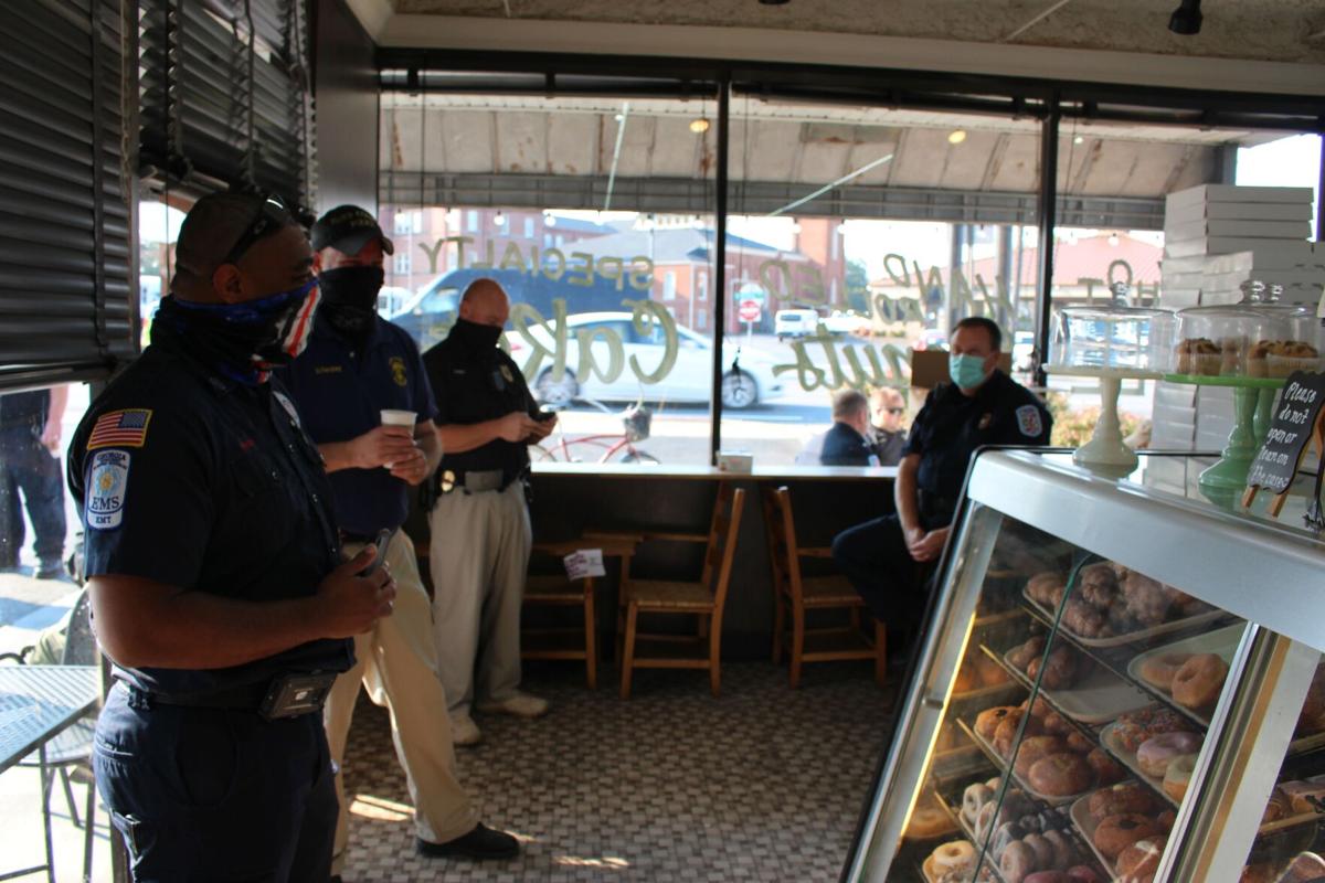 Cops, coffee and doughnuts at Sweet Bar