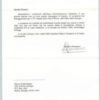 Congratulations Rome Rome, Italy mayor sends anniversary congratulations | Rome News-Tribune ...