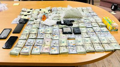 Cash, drugs found after short car chase