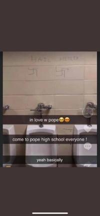 Pope High School investigating after swastikas drawn in bathroom