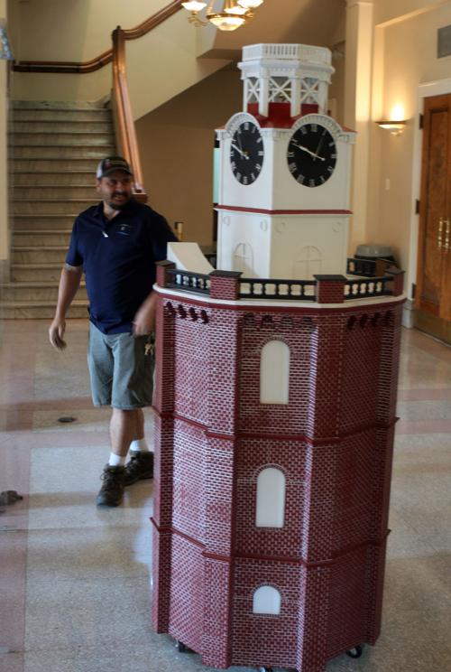 Replica of Clocktower now on display in City Hall