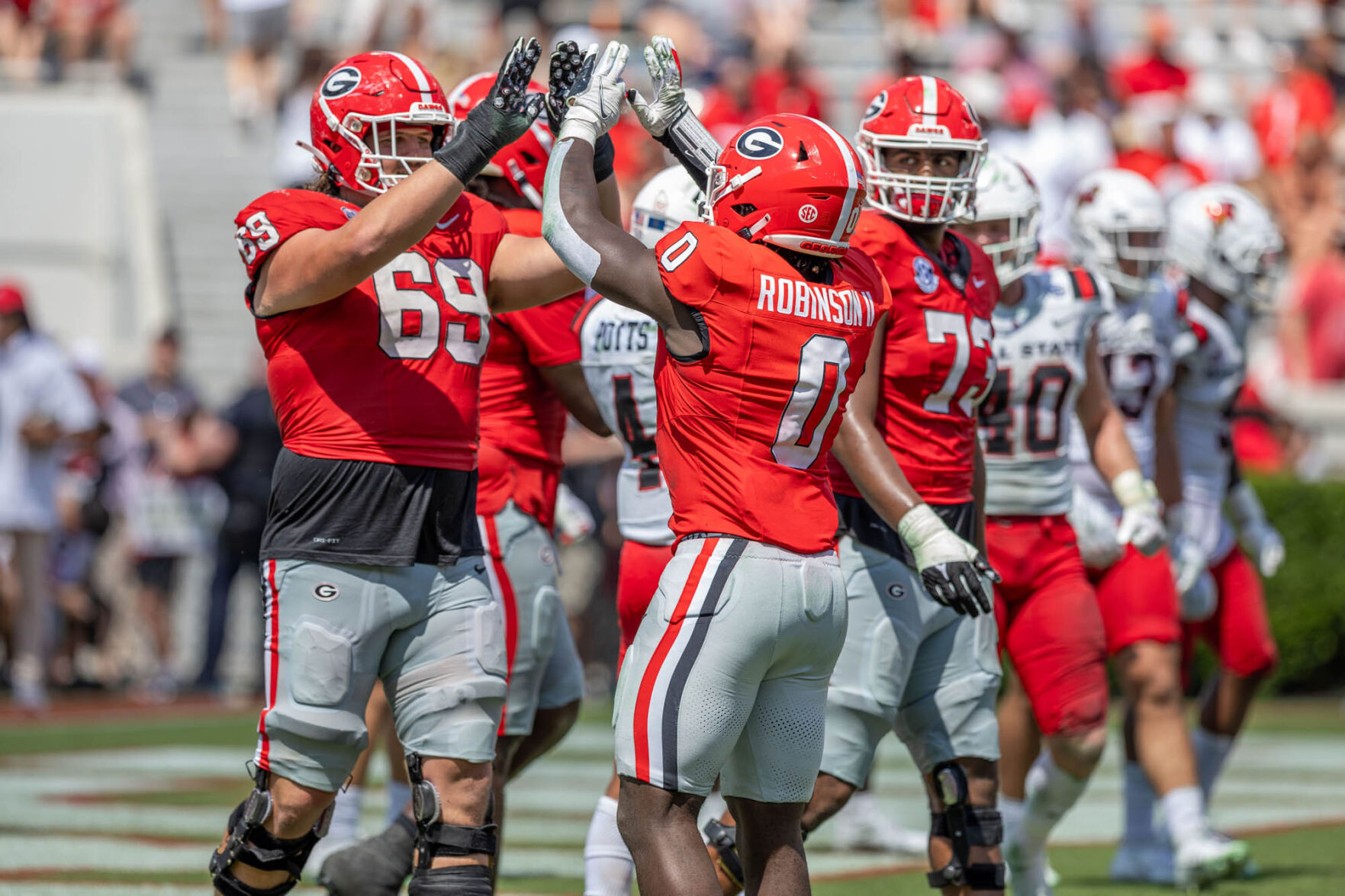 Georgia's Tate Ratledge And Roderick Robinson II ...