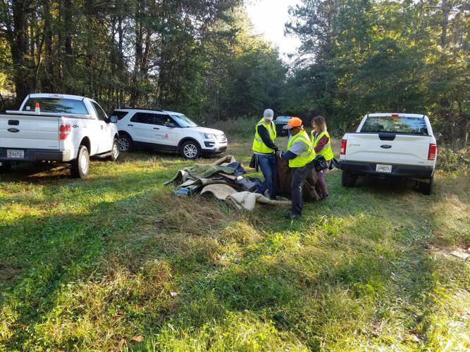 Volunteers clean at Simms Mountain as part of Rivers Alive project
