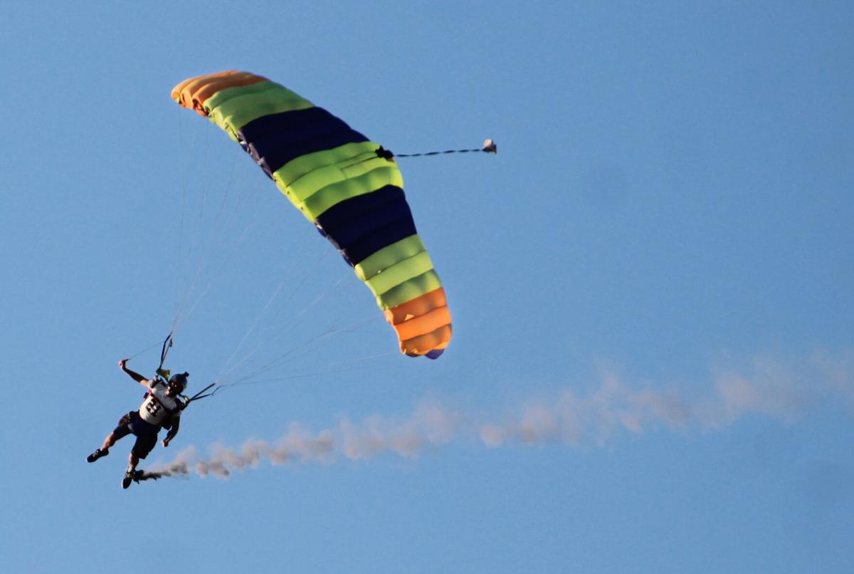 Skydivers drop in on Rockmart football opener