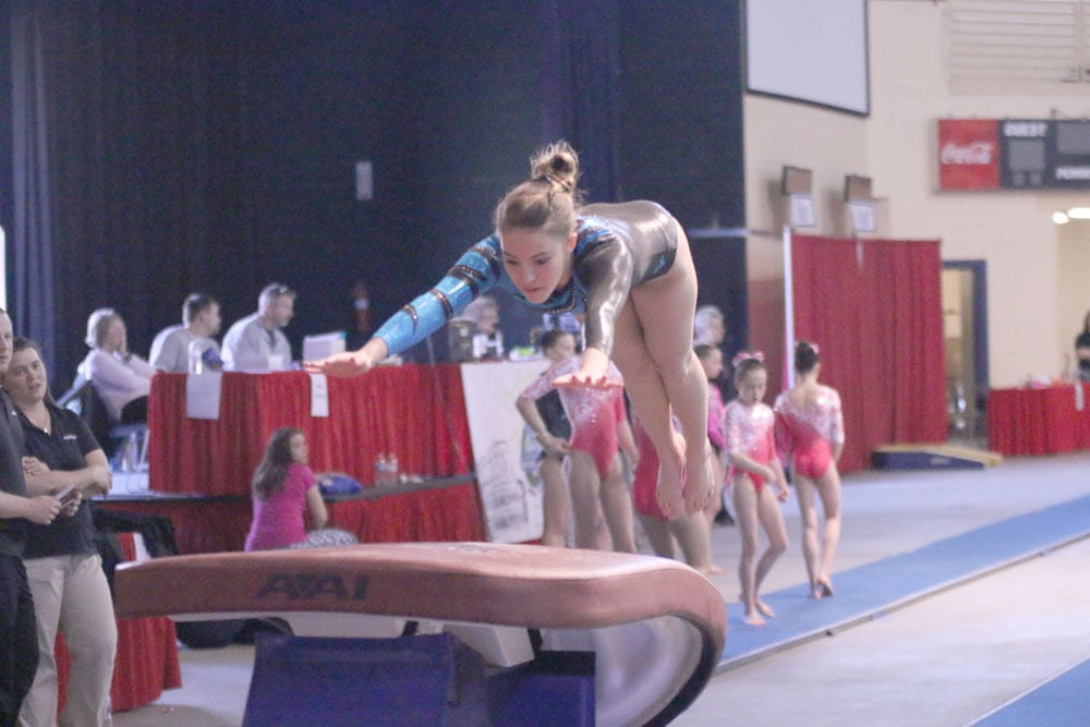 Gymnastics Rome aerials host state gymnastics meet at the forum