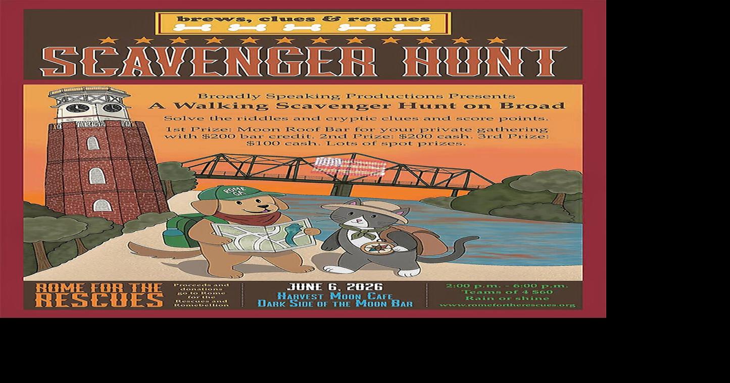 Solve riddles, win cash prizes and support local rescues in downtown Rome scavenger hunt