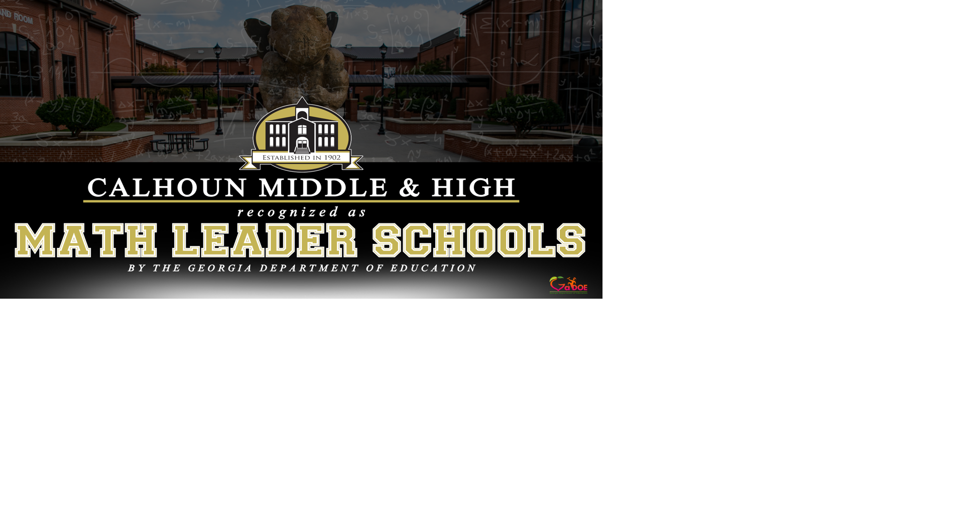 Calhoun Middle and High Recognized as Math Leader Schools | Gordon Life ...