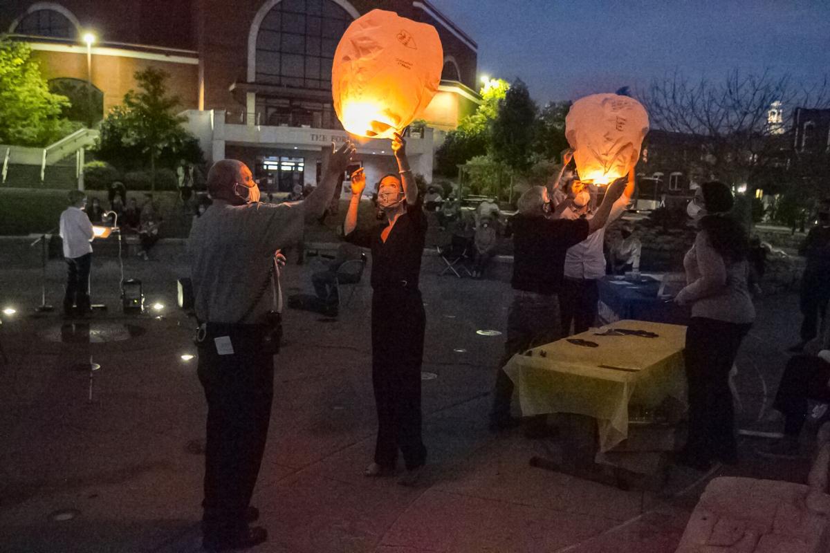 October: Paper lanterns sent aloft in honor of Mental Illness Awareness week