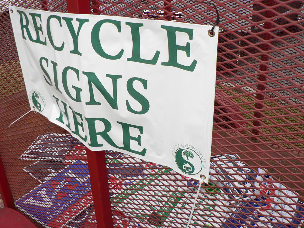 Trailer Set Up To Recycle Campaign Signs | Local News ...