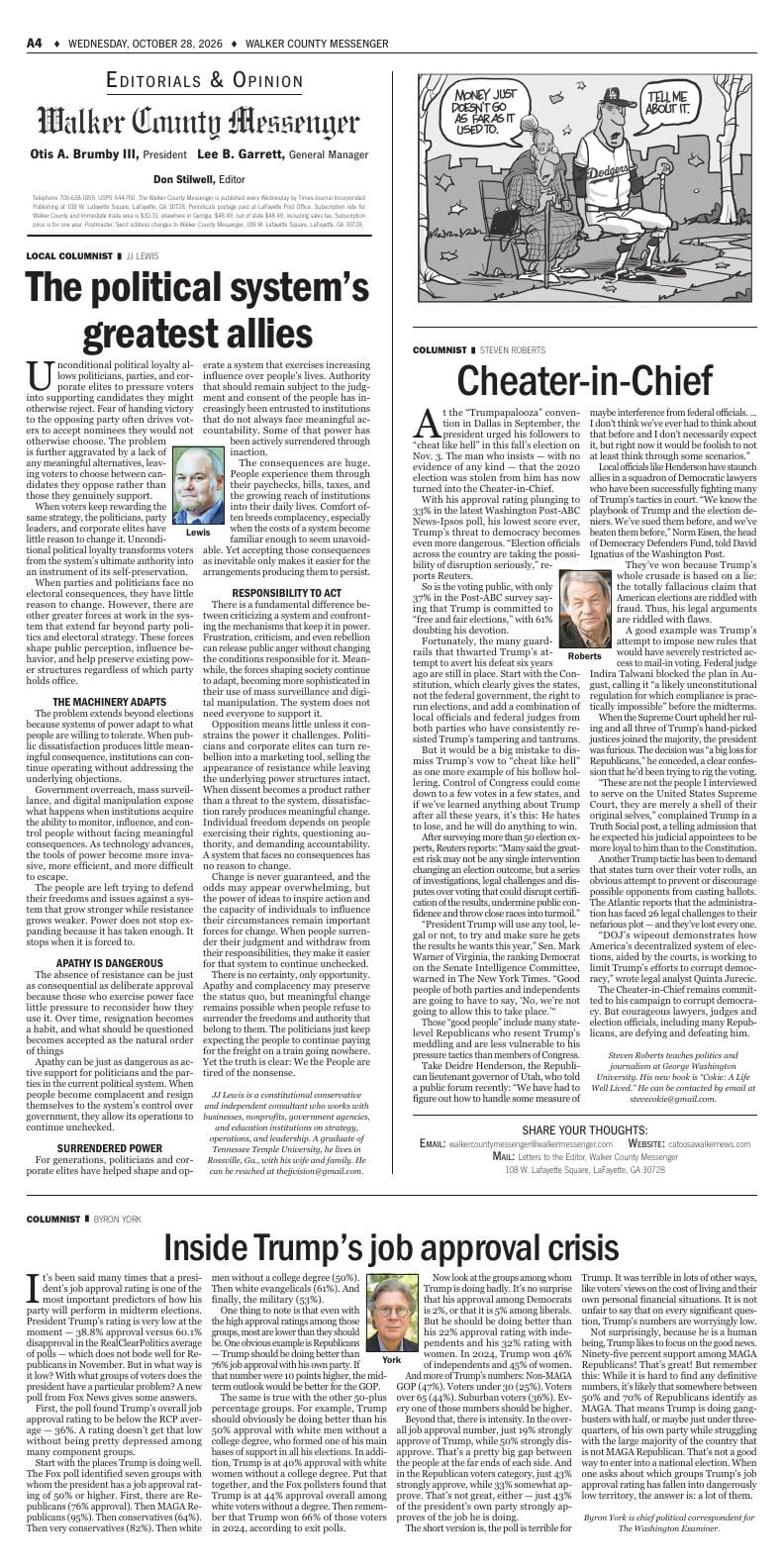 Page A4 | Walker Co. Messenger e-Edition | northwestgeorgianews.com