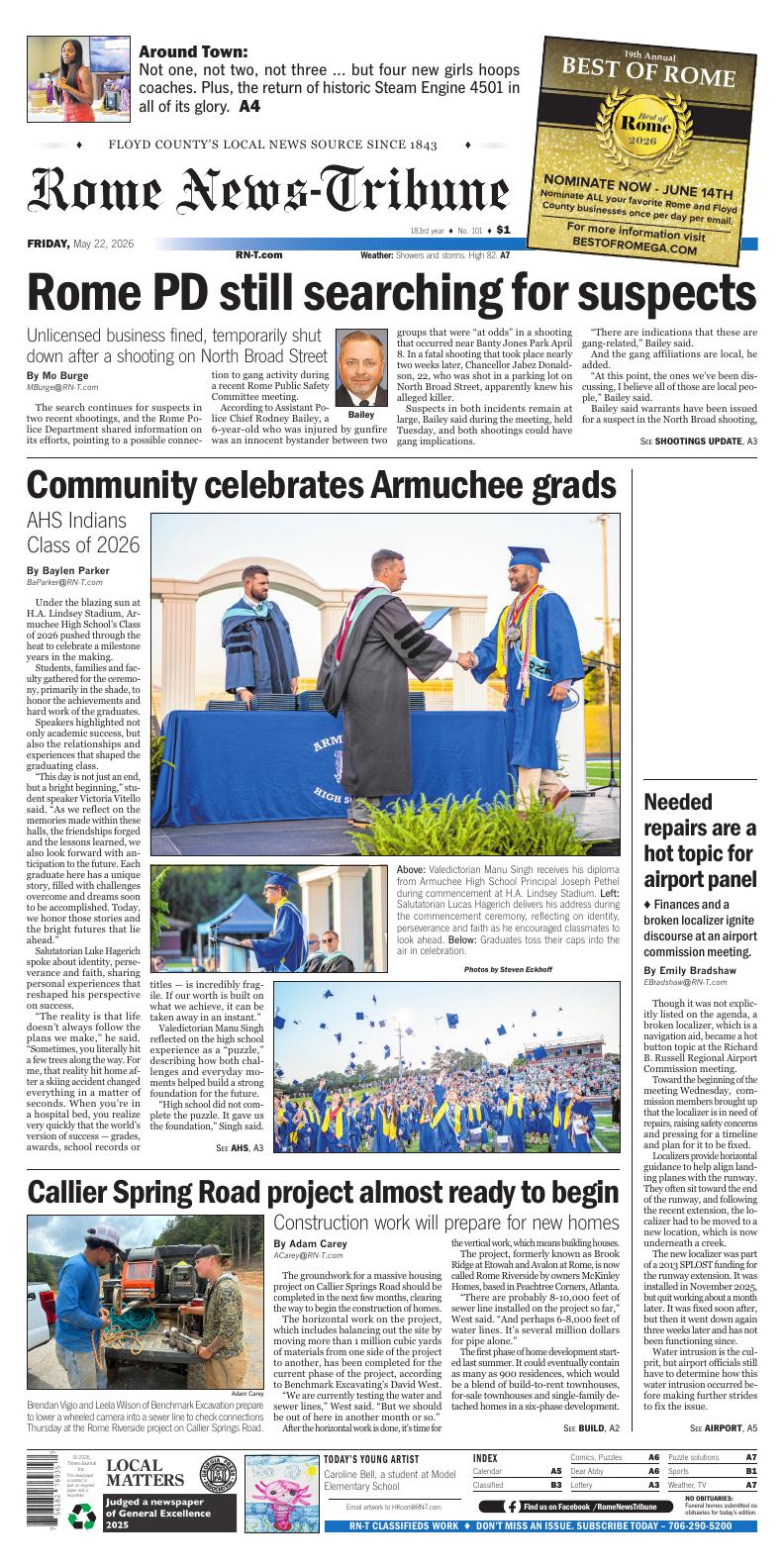 Stone Newspaper Rome Page A1 | e-Edition - Rome News Tribune | northwestgeorgianews.com