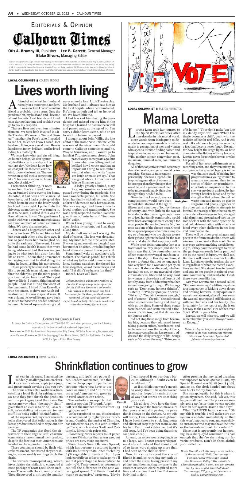 Page A4 | Calhoun Times E-Edition | Northwestgeorgianews.com