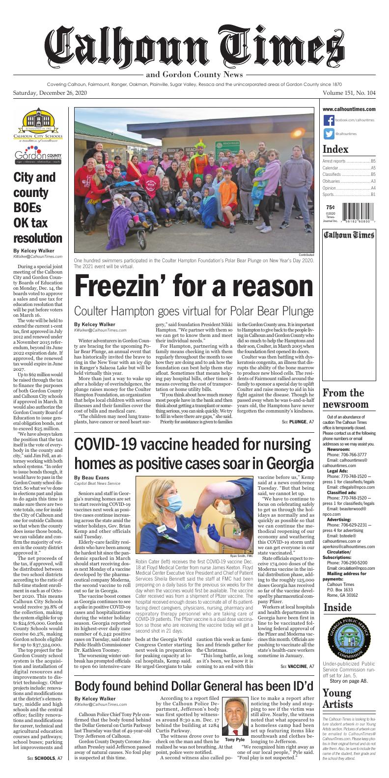 Page A1 Calhoun Times eEdition