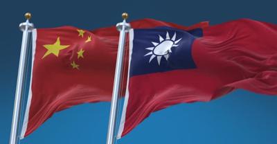 Banderas China y Taiwán - febrero 24 2022