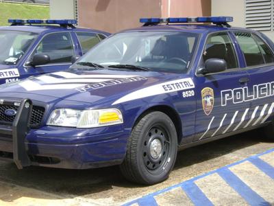 Policia patrulla azul