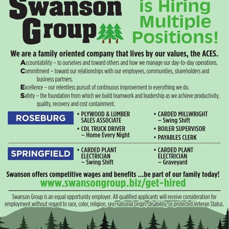 Swanson Group is Hiring