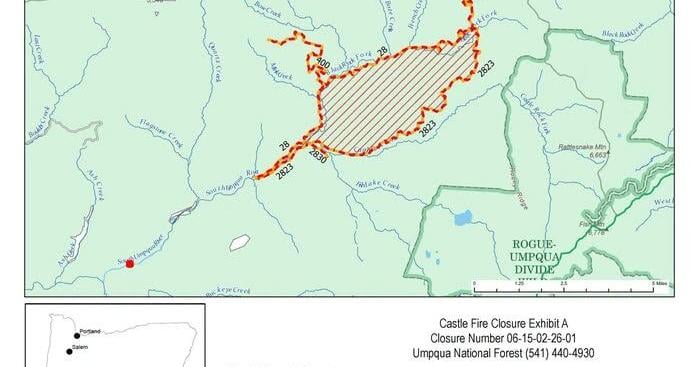 Umpqua National Forest Issues Closure Order for Castle Fires