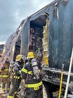 Amazon trailer catches fire near Sutherlin