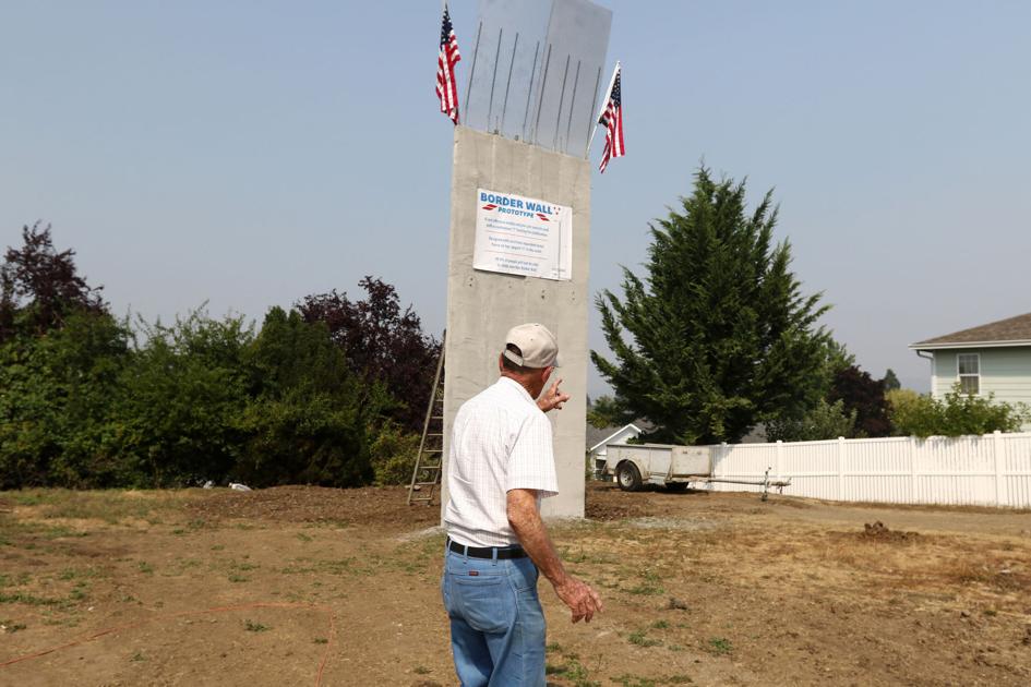 Roseburg World War II vet builds prototype border wall in his yard