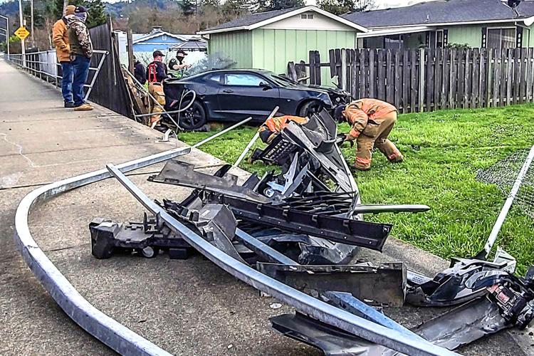 Car breaks through two fences before ending up in yard | Public Safety ...