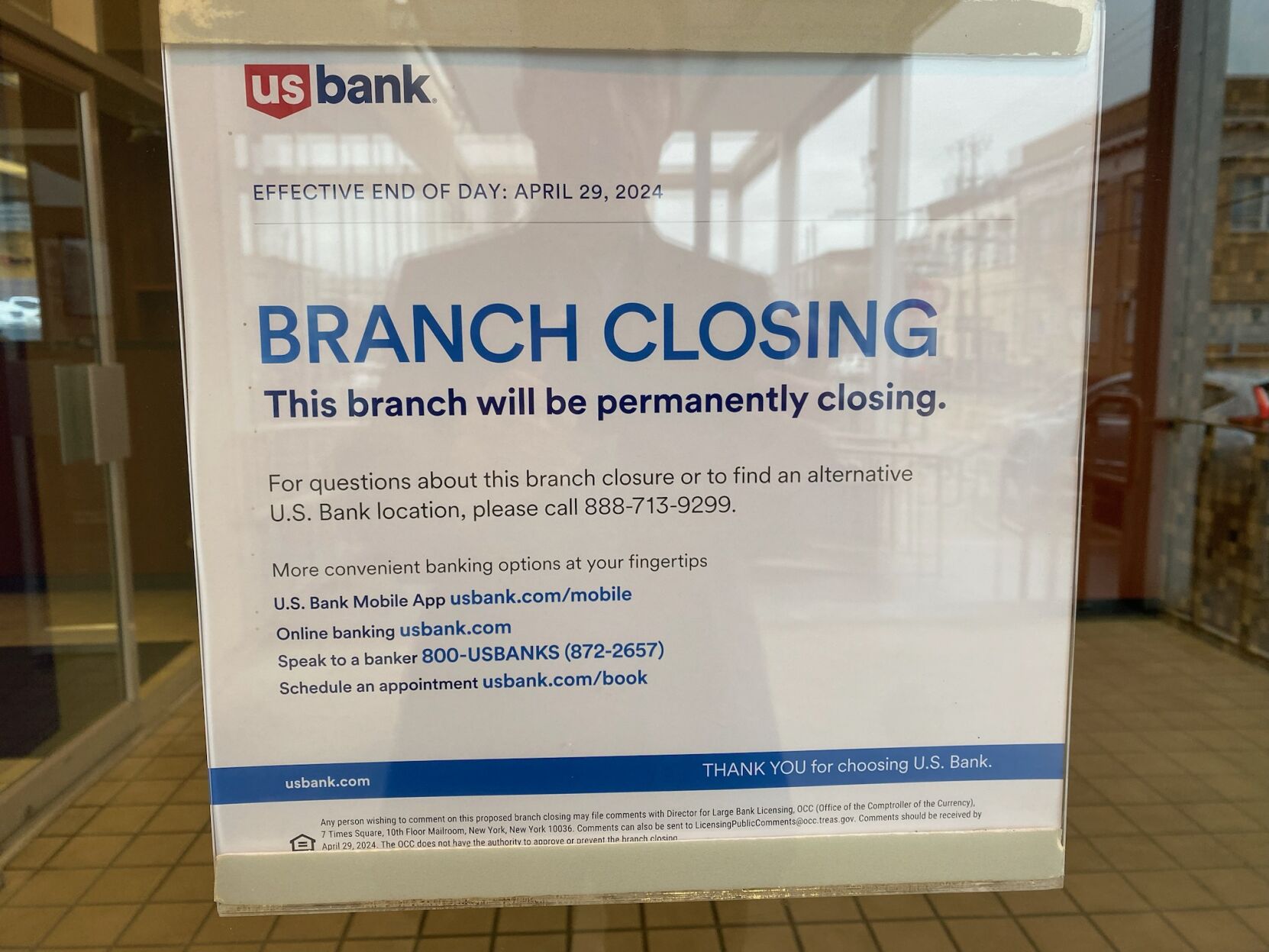 Migration to digital banking forces closure of downtown U.S. Bank