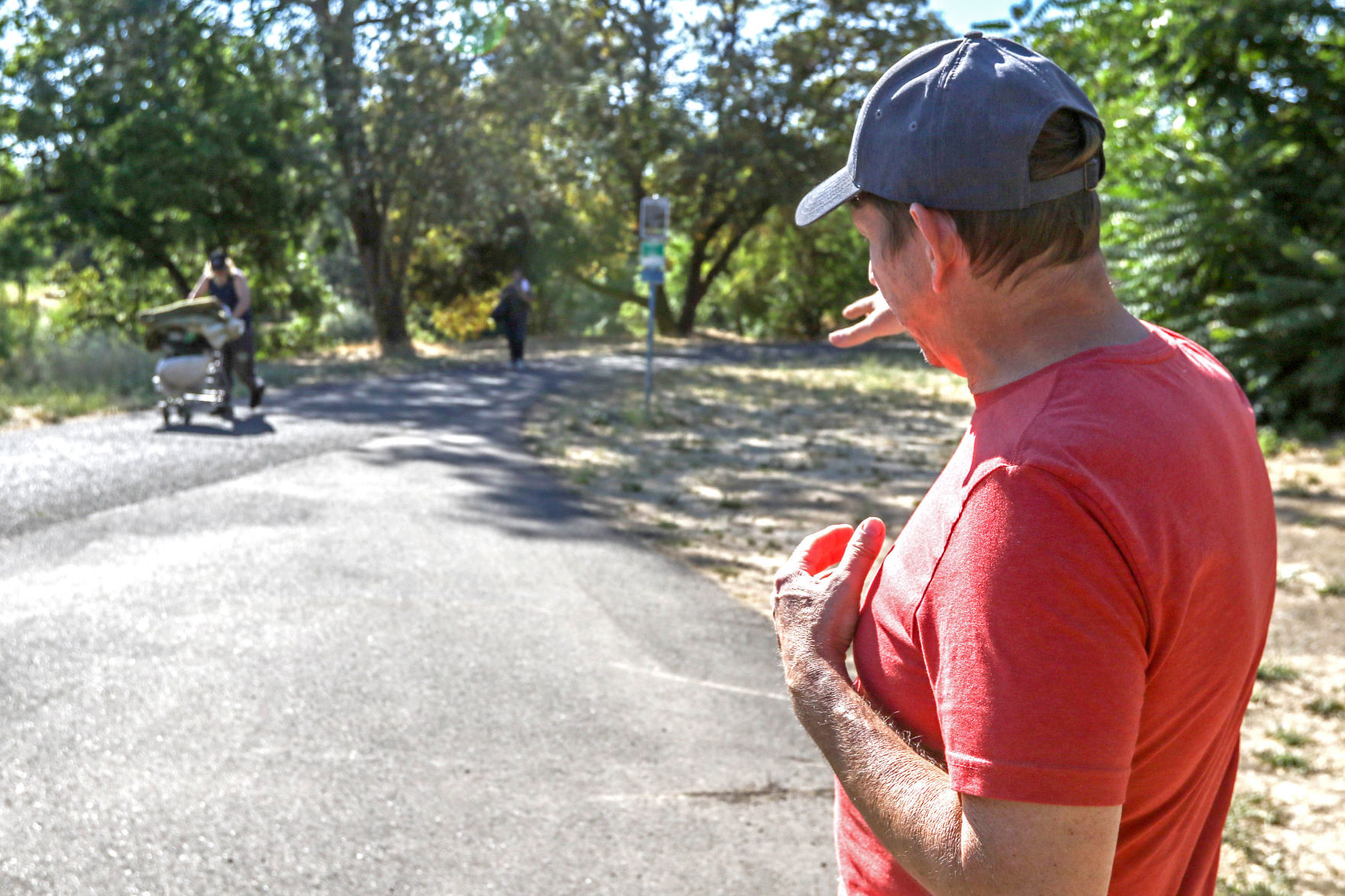 Homeless people respond after police cleanup at Deer Creek Park in