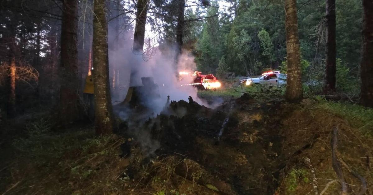 Camas Valley Rural Fire Responds to Fire Up BLM Roads