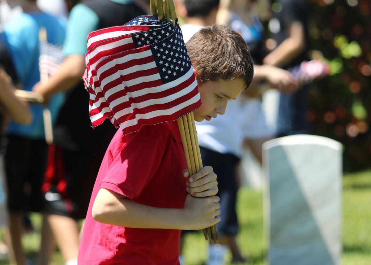 Fir Grove students show respect, honor with flags for Memorial Day