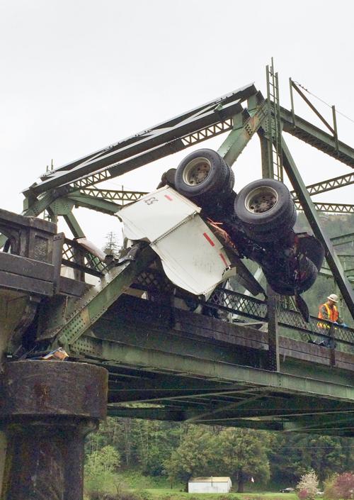 Semi truck crash