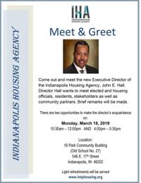 IHA Executive Director John E. Hall Meet and Greet