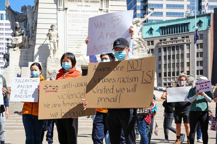Rally against anti-Asian hate on Monument Circle | Equality Freedom ...