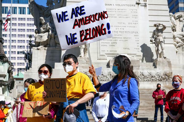 Rally against anti-Asian hate on Monument Circle | Equality Freedom ...