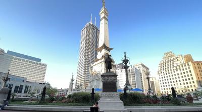 Sparking Monument Circle with Multimedia Art, Oct. 19