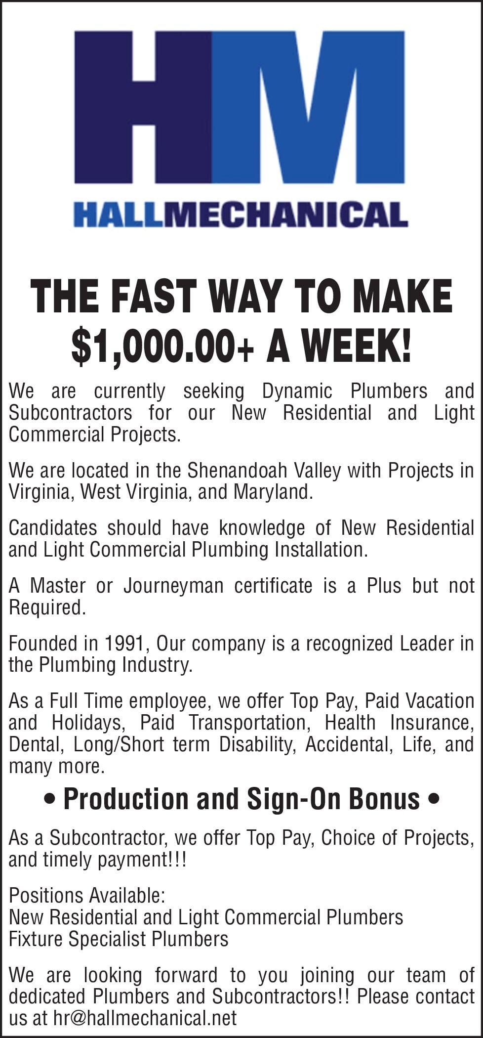Dynamic Plumbers & Subcontractors | Jobs | nvdaily.com