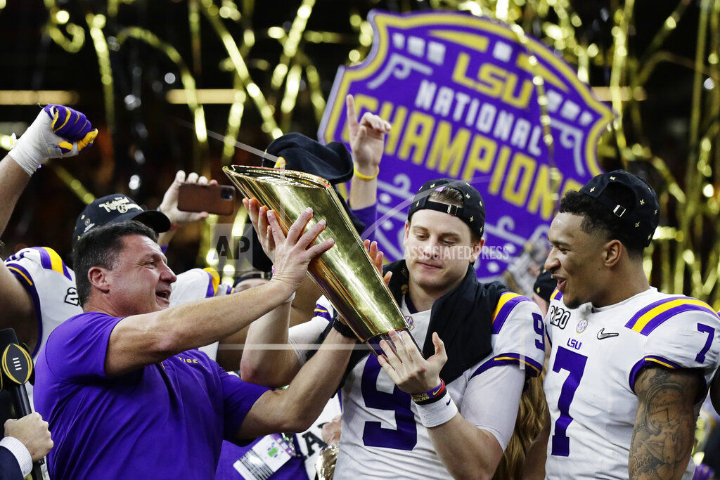 LSU caps a magical season by beating Clemson 42-25 for the title