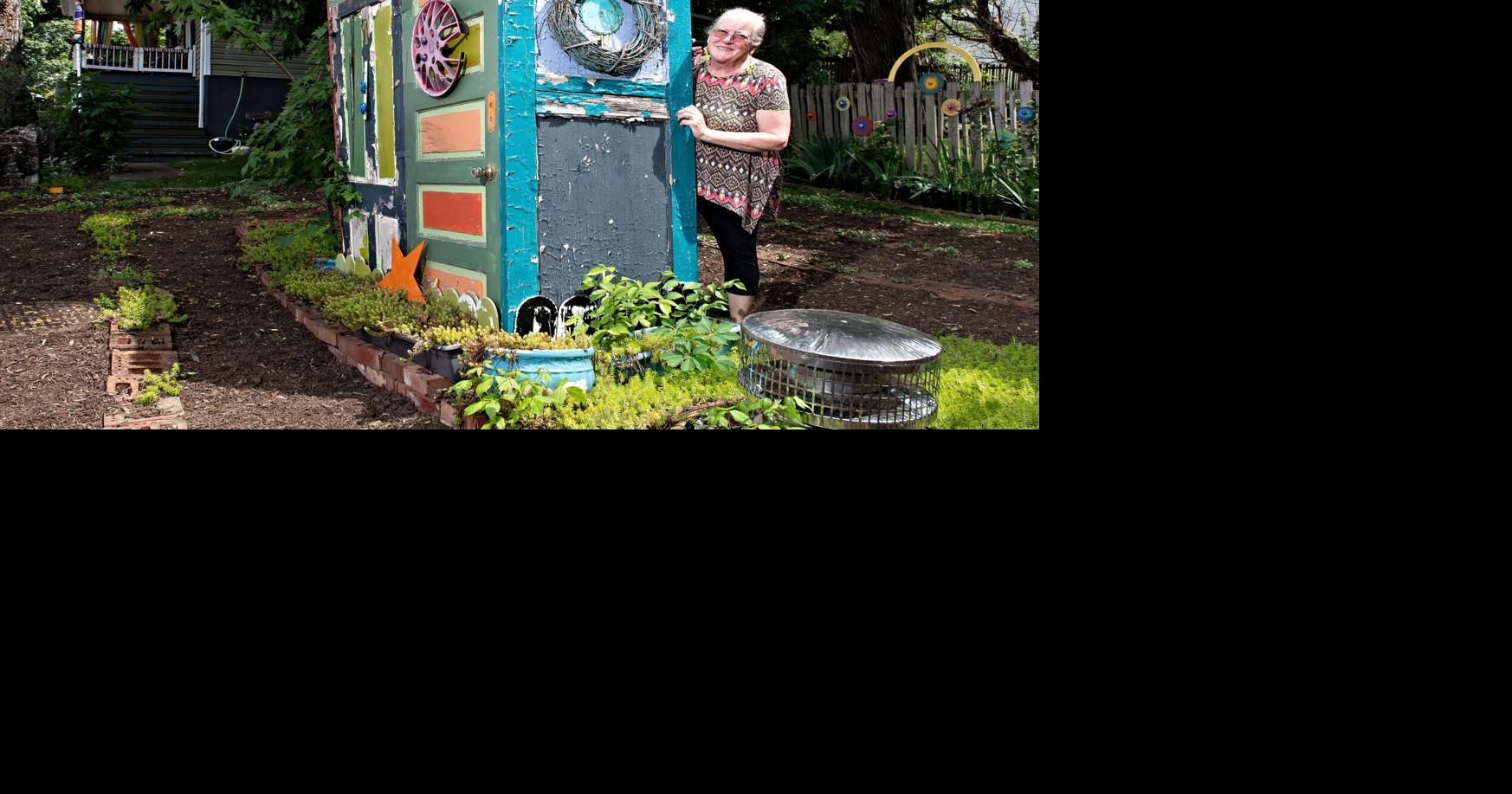 'I want my path to be happy': Homeowner turns recycled objects into garden art